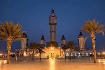 Grand Mosque of Touba at Night